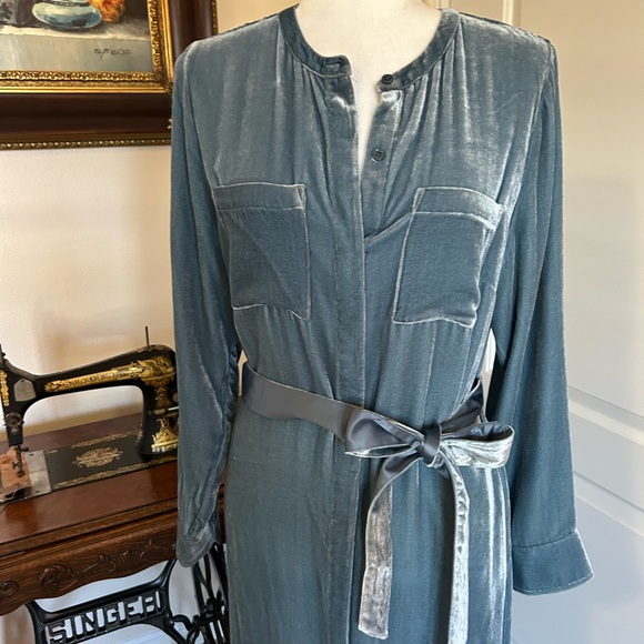 Soft Surroundings Citadel Velvet Shirt Dress - Picture 2 of 10